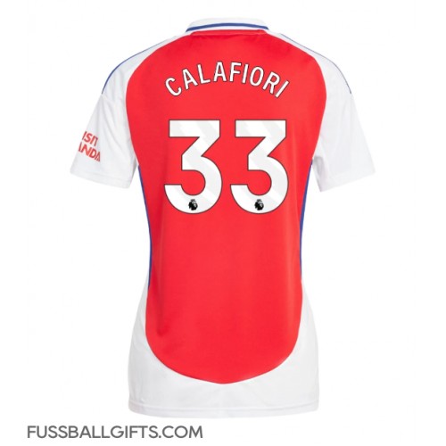 Arsenal Riccardo Calafiori #33 Fußballbekleidung Heimtrikot Damen 2024-25 Kurzarm